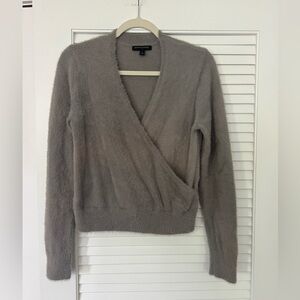 Banana Republic Gray Wrap Sweater